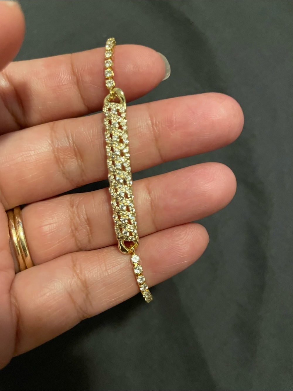 New - 14k gold plated stainless steel adjustable bracelet